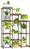 Bamworld Plant Stand Indoor Hanging Plants Shelf 7 Pots Tall Ladder Plant Holder Large Wood Flower Stand for Living Room Rack Multiple Plants for Patio Balcony Garden by GreenHaven Gardens