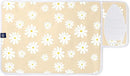 Encasa Homes Ironing Mat/Pad (Small 28"x20") with 3mm Padding & Silicone Iron Rest for Steam Pressing on Tabletop or Bed - Heat Resistant, Portable, Quilting & Travel Blanket - Daisy Beige by CozyNest Decor