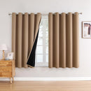 ChrisDowa 100% Blackout Curtains 63 inch Long for Bedroom with Black Liner, Extra Wide 2 Thick Layers Total Blackout Thermal Insulated Grommet Window Curtains 2 Panels Set (Cappuccino, 60 x 63 Inch) by TinyTreasures Baby Boutique