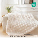 BENVWE Faux Fur Throw Blanket for Couch - Cozy Plush Fluffy Soft Thick Bubble Blanket for Living Room Home Decor - Mothers Day Birthday Gifts for Women, Cream White, 51" x 63" by CozyNest Decor