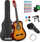 Moukey 38" Acoustic Guitar for Beginners Kids Youth Adult Dreadnought Guitarra Acustica Kit with Chord Poster, Gig Bag, Tuner, Picks, Nylon Strings, Capo, Strap - Sunburst by TinyTreasures Baby Boutique