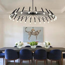 Black Modern Chandelier Large Chandelier Lighting Adjustable Ceiling Pendant Light 24-Light Pendant Light Fixtures for Living Room Dining Room by CozyNest Decor