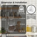 IBERG 3-Tier Fruit Basket Hanging Baskets for Storage - Kitchen Bathroom Organizer (Chrome) by CozyNest Decor