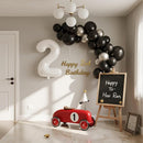 140pcs Metallic Black Round Balloons Different Sizes 18 12 10 5 Inch Latex Balloons for Arch Decoration Party Balloon Kit for Graduation Birthday Party Wedding Balloon Baby Shower Decoration by TinyTreasures Baby Boutique