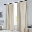 Macochico Pinch Pleated Full Blackout Curtains for Bedroom Living Room Ivory White Linen Curtains Thermal Insulated and Noise Reducing Window Panels with Tieback Shabby Chic Decor 84”Wx84”L 1 Panel by CozyNest Decor