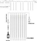 Dazzle Bright 864 LED Christmas Light, Meteor Shower Rain Lights 11.8 Inch 24 Tubes, Waterproof Plug in Falling Rain Lights Decorations for Xmas Tree Yard Party (Warm White) by GreenHaven Gardens
