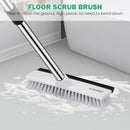 SetSail Floor Scrub Brush with 51-Inch Long Adjustable Handle 2 in 1 Scrape Brush Stiff Bristle Floor Scrubber for Cleaning Shower Bathroom Garage Kitchen Wall Deck Tub Tile, 2 Pack by GreenHaven Gardens