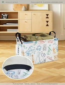 Rectangular Folding Laundry Basket,waterproof Canvas Basket,gift basket,Suitable for children's room,Clothes,Toys Storage(musical instrument) by TinyTreasures Baby Boutique