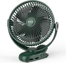 12000mAh Clip on Fan 30H Longest Runtime, 8in Portable Fan Rechargeable, Ultra Quiet with Heavy-Duty Clamp, USB Desk Fans for Golf Cart,Office Desk, Treadmill, Camping, Bedroom by TinyTreasures Baby Boutique