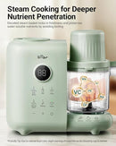 Bear Baby Food Maker with Two Layer Steam Baskets, Multifunction Baby Food Processor Steamer Puree Blender, Baby Food Mill with Bottle Warming Sterili-zing Auto Cleaning Function, BPA-Free by TinyTreasures Baby Boutique