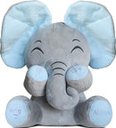 Aidiya Elephant Stuffed Animals Baby Gifts Peluches Ear Interactive Elephant Talking Singing Plush Toys for Girls Boys Gift Adjustable Volume 11.8" Set (Blue) by TinyTreasures Baby Boutique