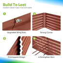 Quictent Galvanized Raised Garden Bed Metal Planter Box Bottomless for Backyard Outdoor, Include 1 pc Tomato Cage, Terracotta, 6x3x2 Ft by GreenHaven Gardens