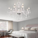 Modern Elegant 15 Lights K9 Crystal Glass Chandelier Pendant Ceiling Lighting European Style for Dining Living Room Bedroom Transparent,15 E12 Bulbs Required by CozyNest Decor