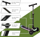 3-Wheel Light-Up Kids Scooter, 20 Different Light Patterns,Three Adjustable Heights,Lean to Steer, Balance Scooter for Ages 3-8 by TinyTreasures Baby Boutique