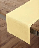Solino Home Linen Yellow Table Runner 120 Inches Long - 100% Pure Linen 14 x 120 Inch Table Runner - Fete by CozyNest Decor