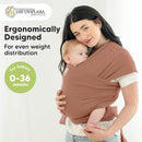 KeaBabies Baby Wrap Carrier - All in 1 Original Baby Carrier Newborn to Toddler Sling, Easy to Wear, Hands Free Bonding, Lightweight, Breathable Infant Wraps (Terracotta) by TinyTreasures Baby Boutique
