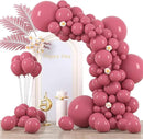 130pcs Retro Hot Pink Balloons Different Sizes 18" 12" 10" 5" Blush Hot Pink Latex Balloon Garland Arch Kit for Birthday Baby Shower Valentine's Day Wedding Gender Reveal Party Decorations by CozyNest Decor