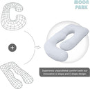 MOON PARK Pregnancy Pillows for Sleeping - U Shaped Full Body Maternity Pillow with Removable Cover - Support for Back, Legs, Belly, HIPS - 57 Inch Pregnancy Pillow for Women - Light Grey by TinyTreasures Baby Boutique