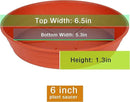 Plant Saucer 6 Inch 4 Pack 6 8 10 12 14 16 18 20 25, Plastic Plant Trays for Pots，Extra-Deep Plant Water Dray Tray, Bird Bath Bowl, Heavy Flower Plant saucers Indoors and Outdoor No Holes 6in-4 red by GreenHaven Gardens