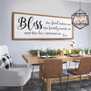 Bless the Food Before Us, the Family Beside Us, and the Love between us Framed Wall Art for Dining Room, 40''×15'' Holy Positive Religious Rustic Bible Verse for Christian God Jesus Christ Prayer by CozyNest Decor