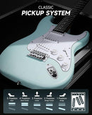 DONNER DST-80 Electric Guitar 39” Beginner Electric Guitar Kit with Amp, Classic SSS Pickup Complete with Gig Bag, Tuner, Capo, Strap, Picks, and Free Online Lessons by TinyTreasures Baby Boutique