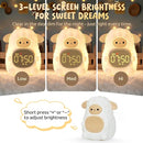 Sheep Alarm Clock with Night Light for Kids with Sleep Training and Sound Machine, Rechargeable Silicone Lamp OK to Wake Clock，Cute Animal Tabletop Lamp, Perfect Sleep Companion for Boys Girls, Khaki by TinyTreasures Baby Boutique