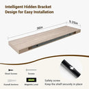 36 Inch Floating Shelves, 3D Textured Wood Grain, 36"x9.25"x1.5" Inch Deep Floating Shelves for Wall, Wooden Shelves for Bathroom, Bedroom, Living Room, Vintage White Oak by CozyNest Decor