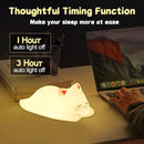 LOVERUIS Cute Night Light for Kids Cat Night-Light Baby Girl Squishy NightLight 1/3 Hour Timer Kitty Light Dimmable Nursery Lamp Colorful Nightlight Gift for Kid Toddler Kawaii Bedroom (Mimi) by TinyTreasures Baby Boutique