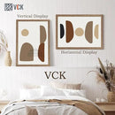 VCK 20x28 Picture Frame 3 Pack - Brown Walnut, Natural Textured Solid Wood Picture Poster Frame, Wall Gallery Frame by CozyNest Decor