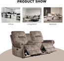 EBELLO 2 Pieces Reclining Couch Furniture Set for Living Room, 1 Seat Power Recliner Chair and a Manual Loveseat with Center Console, Hidden Storage and Cup Holders, Brown by CozyNest Decor