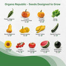 25 Summer Vegetable & Fruit Seeds Variety Pack - 1,870+ Non-GMO Heirloom Veggie & Fruits Seeds for Outdoors and Indoor Home Gardening, Including Collards, Tomato, Pepper, Okra, Onion, Bean, Cucumber by GreenHaven Gardens