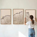 SIGNINART Large Tree Ring Framed Canvas Wall Art Set, Rustic Beige Nature Wooden Wall Decor, Neutral Wood Stump Artwork, Modern Art Prints for Bedroom Living Room Office 16"x24"x3 by CozyNest Decor