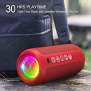 Ortizan Portable Bluetooth Speaker: IPX7 Waterproof, 24W Loud Sound, Deep Bass, Bluetooth 5.3, LED Lights, Wireless Stereo Pairing, 30H Playtime, for Home/Outdoor/Party/Beach, Birthday Gift (Red) by TinyTreasures Baby Boutique