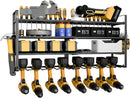 Wall Mount Power Tool Organizer, 4 Layer 8 Drill Hangers Storage Rack, Tool Organizers and Storage for Garage, Workshop, Pegboard, Shed - 33 inch by GreenHaven Gardens