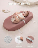 Blissful Diary Muslin Baby Changing Pad with Waterproof Lining Foam, Diaper Changing Table Pad with Cover for Dressers (Dusty Pink, Avocado) by TinyTreasures Baby Boutique