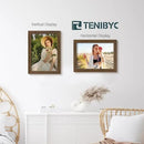 12x16 Picture Frame 3 pk, Brown Woodgrain, HD Tempered Glass, Wall Gallery Frame