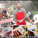 ROMANTICIST 25pcs Extra Thick BBQ Grill Accessories, Fathers Day Grilling Gifts Set for Men Dad, Heavy Duty Grill Tools Utensils Kit with Spatula, Tongs in Aluminum Case for Birthday Silver by GreenHaven Gardens