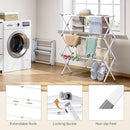 APEXCHASER Drying Rack Clothing, Clothes Drying Rack Foldable, Laundry Drying Rack Expandable, Small Clothe Hanger for Baby Clothes Towels Bibs, Socks, Clothes Airer for Indoor & Outdoor Use, White by TinyTreasures Baby Boutique