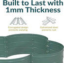 Sunnydaze Galvanized Raised Garden Bed - Metal Raised Bed for Gardening - Outdoor Planter Box for Flowers, Plants, and Vegetables - Green - 12” H Clover by GreenHaven Gardens