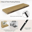 12" Deep Bathroom Floating Shelves for Wall Shelf Over Toilet Wall Mounted Farmhouse Long 55 inches Set of 1, Farmhouse Shelves with Invisible Brackets for Living Room, Kitchen, Bedroom,Oak by CozyNest Decor