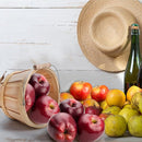 Okllen 2 Pack Round Wooden Baskets with Handle, Empty Wood Fruit Buckets, Easter Basket Fall Harvest Basket for Display Fruits Vegetables, Home Garden and Party Supplies, Natural Color by GreenHaven Gardens