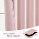 MIULEE Baby Pink Back Tab Blackout Curtains 96 Inch Length 2 Panels Set for Living Room Bedroom Privacy, Rod Pocket/Pinch Pleated Thermal Insulated Room Darkening Light Blocking Drapes, W66xL96 by TinyTreasures Baby Boutique