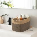 OIAHOMY 3 Pack Storage Basket for Organizing, 13''X9.85''X8.7'' Storage Bins,Woven Basket Basket with Handles, Toy Storage Basket Bin,Stylish Room Decor Basket, Brown & Black by TinyTreasures Baby Boutique