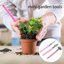Mini Gardening Tools, 3Pcs Stainless Succulent Tools Kit Shovel Rake Trowel, 2 Colors Hand Shovel for Gardening for Indoor Small Plants, Succulents, Potted Plants, Bonsai (Pink) by GreenHaven Gardens