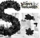 Joyhalo 8 Pack 5.7FT Black Maple Leaf Garland,Halloween Artificial Hanging Black Vines,Halloween Outdoor Garland for Mantle,Door Frame,Fireplace and Thanksgiving Decor by CozyNest Decor