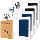 4-Pack Inkless Baby Hand and Footprint Kit - Mess Free Ink Pad for Newborn Keepsake, Dog Nose & Paw Print Kit, Clean Touch Ink Pad for Baby Hand & Footprints, Ideal New Mom Gifts (Jet/Navy) by TinyTreasures Baby Boutique