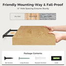 Fun Memories 72 Inch Floating Shelf, 12 Inch Deep Wall Shelf for Fireplace Mantel, Deep Storage Shelves for Home & Office, Wall Shelves with Invisible Bracket, Oak, Set of 1 by CozyNest Decor