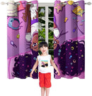 Black Girl Blackout Curtains 2 Panels 63" Inch Drapes for Kids Nursery Bedroom Purple Girls Blackout Curtains Cute Girls Themed Grommet Top Thermal Insulated Curtains for Nursery, 82" x 63" by TinyTreasures Baby Boutique