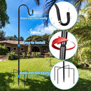 JOYSEUS Shepherd Hooks 2 Pack - 48 Inches High 1/2 Inch Thick Adjustable Rust Resistant Shepards Hooks for Outdoor Solar Lights, Lanterns, Flower Basket, Bird Feeder. by GreenHaven Gardens