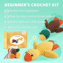 Crochet Kit for Beginners, Learn to Crochet, Include Easy Knitting Soft Yarn, Step-by-Step Video Tutorial, Hook, Holiday Birthday Gift for Adults and Kids(2 Pack Ducks) by TinyTreasures Baby Boutique